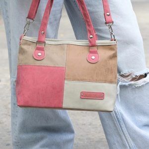 CARTERA PARA MUJER ESTILO TOTE BAG DE TAMAÑO CHICO. PERTENECE A LA MARCA KIF KIF. ESTA CONFECCIONADO EN PU ECO CUERO COMBINADO. SKU 4210