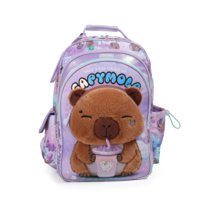 BT298 MOCHILA ESCOLAR INFANTIL PARA ESPALDA DE 18" DE CAPYMOLA CAPYBARA CHIMOLA