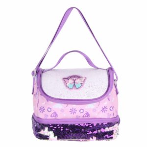 LUNCHERA TERMICA COOLER DE LA MARCA LA CHAPELLE CON DISEÑO MARIPOSA DE DOBLE COMPARTIMENTO ESCOLAR INFANTIL 12UO7912