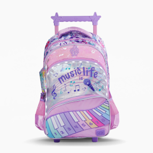 MOCHILA CARRO 18" MUSIC LIFE FOOTY F26411 CON SONIDO Y LUZ LED