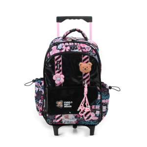 MOCHILA CARRO 18" CHIMOLA MY FRIENDS NEGRA TR196