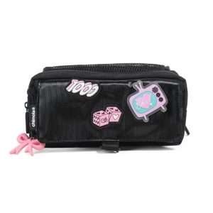 CARTUCHERA CANOPLA GLOWING NEGRA CHIMOLA TR249