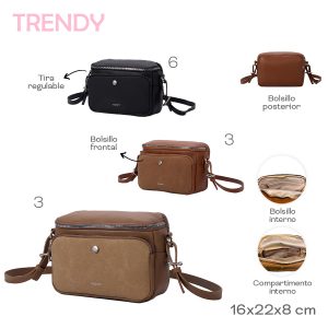 MORRAL BANDOLERA MUJER PU TRENDY 22569