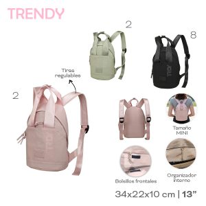 MOCHILA MUJER URBANA TRENDY 22770