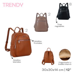 MOCHILA URBANA MUJER TRENDY 12" 31828