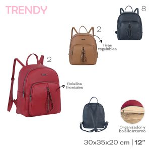 MOCHILA URBANA DE MUJER 12" TRENDY 31832