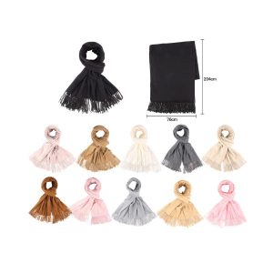 PASHMINA UNISEX PASHMINA LISA LA CHAPELLE CON FLECOS 34UO8007