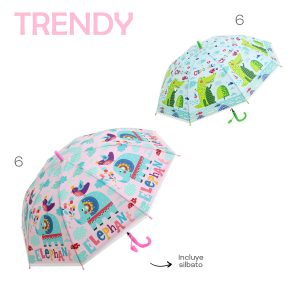 PARAGUAS INFANTILES ANIMALES TRENDY ELEFANTE Y COCODRILO 53562