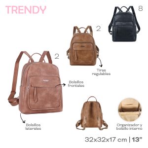 MOCHILA URBANA CHICA TRENDY PARA MUJER DE 13" 31836