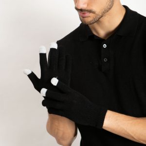 GUANTES ADULTO TOUCH SCREEN PARA HOMBRE COLOR LISO NEGRO LA CHAPELLE 34UC2297G VENTA POR MAYOR DE GUANTES. VENTA MAYORISTA DE GUANTES