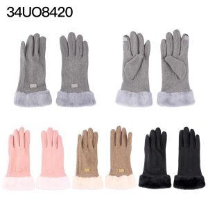 GUANTES MUJER GAMUZA CON PIEL LA CHAPELLE 34UO8420