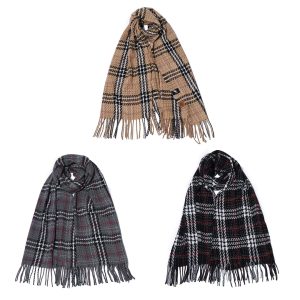 COMPRA POR MAYOR PASHMINAS LANILLA ESCOCESAS UNISEX 66636