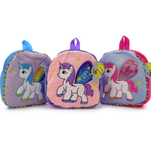 MOCHILA INFANTIL PELUCHE UNICORNIO 10.5" A3114
