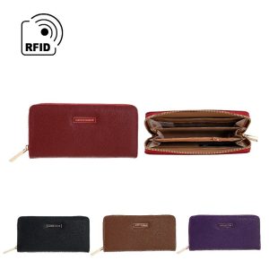 BILLETERA PARA MUJER DE 1 CIERRE LARGA AGARRATE CATALINA ACBIINV2664