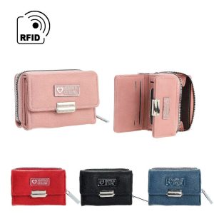 BILLETERA CORTA PARA MUJER PLEGABLE AGARRATE CATALINA ACBIINV2672