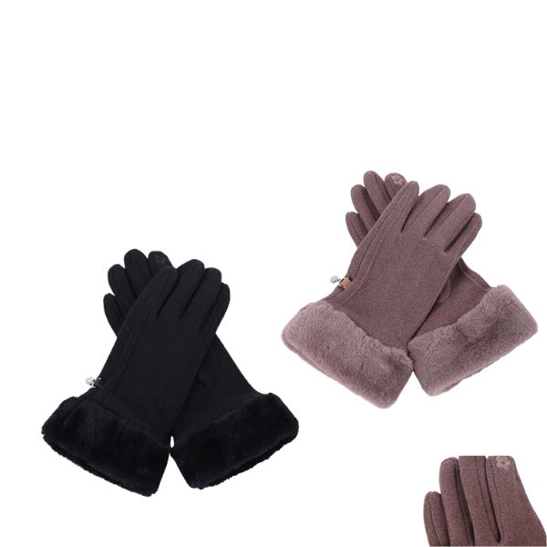 GUANTES DE MUJER PRIMERA DAMA ONA SAEZ CON PUÑO DE PIEL Y TACTIL TOUCH SCREEN OS-1558