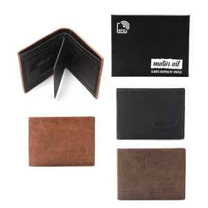 BILLETERAS PARA HOMBRES POR MAYOR CON PROTECCION RFID MOTOR OIL 100401