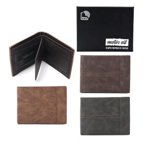 BILLETERAS PARA HOMBRES POR MAYOR CON PROTECCION RFID MOTOR OIL 100405