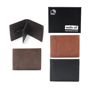 BILLETERAS PARA HOMBRES POR MAYOR CON PROTECCION RFID MOTOR OIL 100408