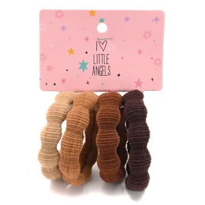 BLISTER GOMITAS DE PELO MARRON LITTLE ANGEL 4 UNIDADES PL-1622-15