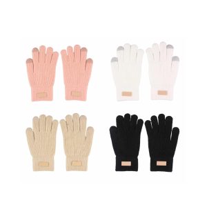 GUANTES MUJER LANILLA ACANALADOS TACTIL POR MAYOR 34UO8429
