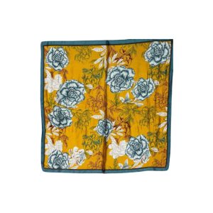 PAÑUELO MUJER PEONIAS NOIR 70X70 T17