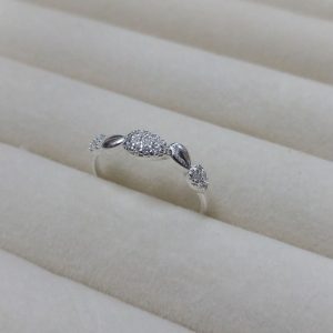 ANILLO GOTA ZIRCONES PLATA 925 310098
