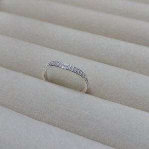 ANILLO ONDULADO ZIRCONES PLATA 925 310041