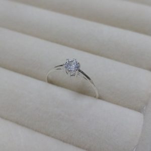 ANILLO SOLITARIO ZIRCON PLATA 925 310094